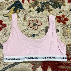 Calvin Klein light pink girls sports bra